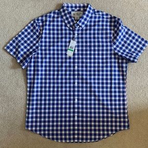 Blue Checkered Original Penguin Button Up Tee